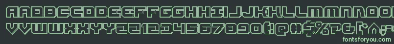 Gearheadengrave Font – Green Fonts on Black Background