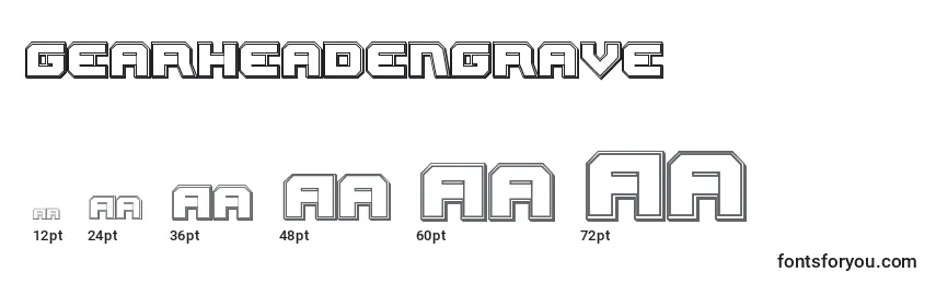 Gearheadengrave Font Sizes