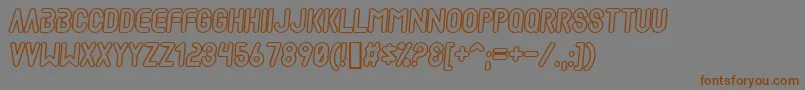 MadscientistP-Schriftart – Braune Schriften auf grauem Hintergrund