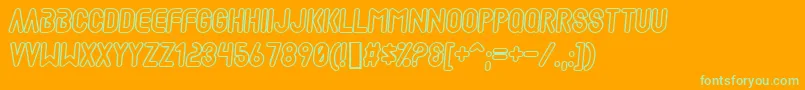 MadscientistP Font – Green Fonts on Orange Background