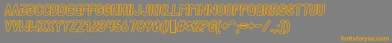 MadscientistP-Schriftart – Orangefarbene Schriften auf grauem Hintergrund