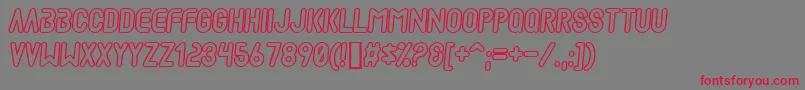 MadscientistP Font – Red Fonts on Gray Background