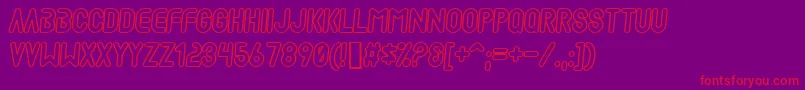 fuente MadscientistP – Fuentes Rojas Sobre Fondo Morado