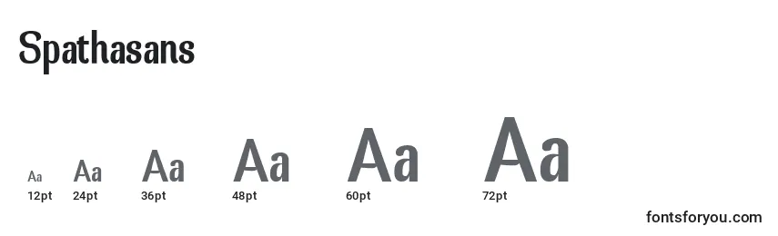Spathasans Font Sizes