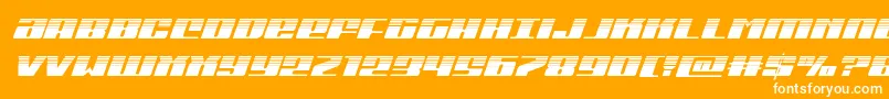 Michiganhalfital Font – White Fonts on Orange Background