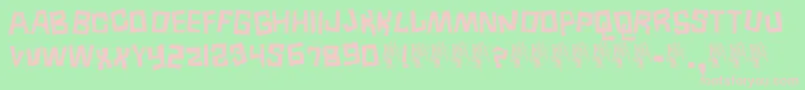 Шрифт Borneo – розовые шрифты на зелёном фоне