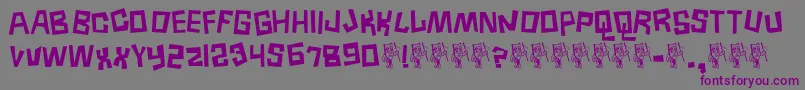Borneo-fontti – violetit fontit harmaalla taustalla