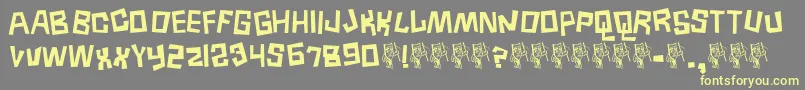 Шрифт Borneo – жёлтые шрифты на сером фоне