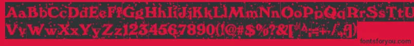 Winternite Font – Black Fonts on Red Background