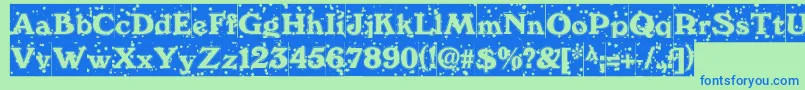 Winternite Font – Blue Fonts on Green Background