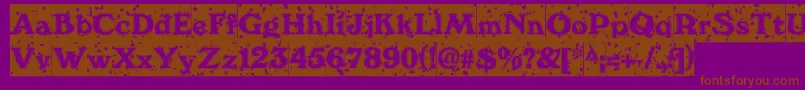 Winternite Font – Brown Fonts on Purple Background