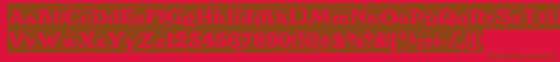 Winternite Font – Brown Fonts on Red Background