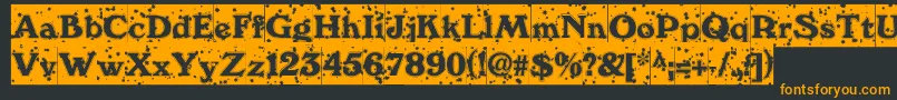 Winternite Font – Orange Fonts on Black Background