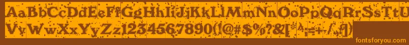 Winternite Font – Orange Fonts on Brown Background