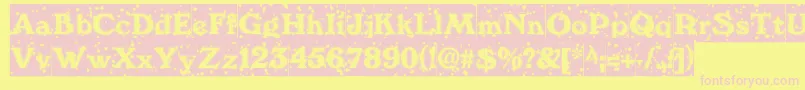 Winternite Font – Pink Fonts on Yellow Background