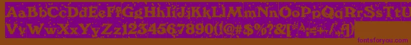 Winternite Font – Purple Fonts on Brown Background