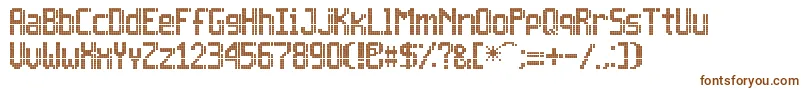 Inova13x7-fontti – ruskeat fontit valkoisella taustalla