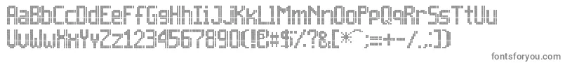 フォントInova13x7 – 白い背景に灰色の文字