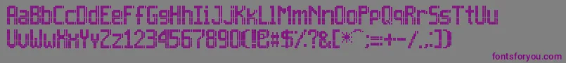 Шрифт Inova13x7 – фиолетовые шрифты на сером фоне