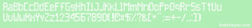 Inova13x7 Font – White Fonts on Green Background