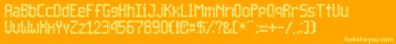 Inova13x7 Font – Yellow Fonts on Orange Background
