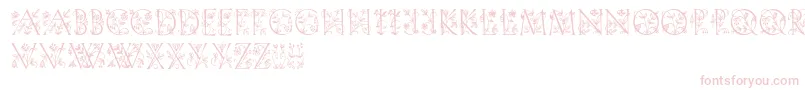 Gardendisplaycaps-Schriftart – Rosa Schriften