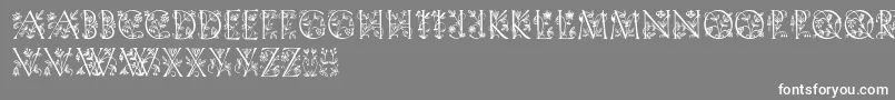 Gardendisplaycaps Font – White Fonts on Gray Background