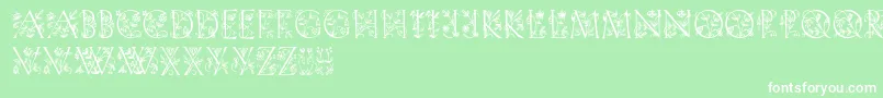 Gardendisplaycaps Font – White Fonts on Green Background