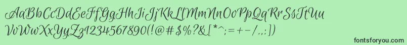 Lisätietoja EuphoriascriptRegular-fontista EuphoriascriptRegular-fontti – mustat fontit vihreällä taustalla