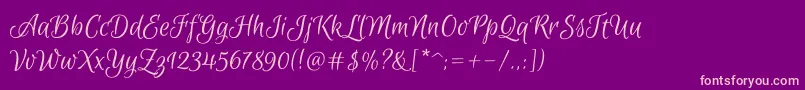 EuphoriascriptRegular Font – Pink Fonts on Purple Background