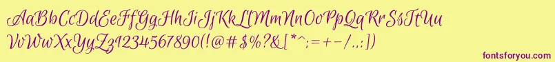 Más sobre la fuente EuphoriascriptRegular fuente EuphoriascriptRegular – Fuentes Moradas Sobre Fondo Amarillo