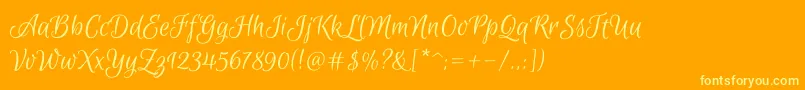 Más sobre la fuente EuphoriascriptRegular fuente EuphoriascriptRegular – Fuentes Amarillas Sobre Fondo Naranja