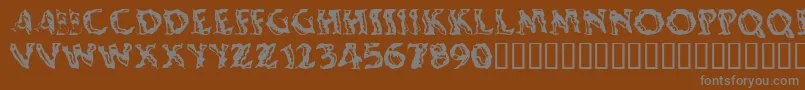 Shakingsalsa Font – Gray Fonts on Brown Background