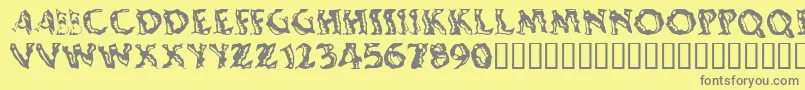 Shakingsalsa Font – Gray Fonts on Yellow Background