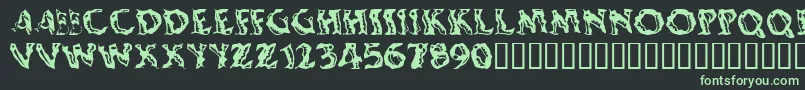 Shakingsalsa Font – Green Fonts on Black Background