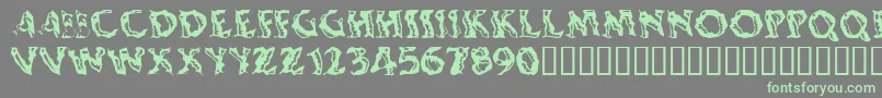 Shakingsalsa Font – Green Fonts on Gray Background