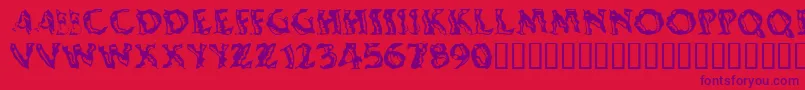 Shakingsalsa Font – Purple Fonts on Red Background