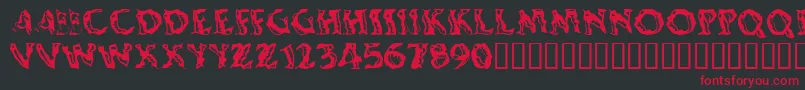 Shakingsalsa Font – Red Fonts on Black Background