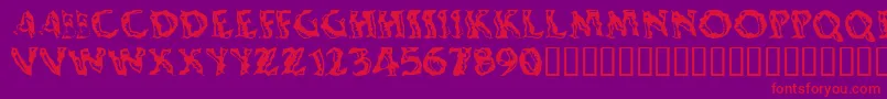 Shakingsalsa Font – Red Fonts on Purple Background