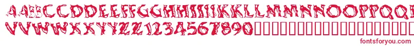 Shakingsalsa-Schriftart – Rote Schriften auf weißem Hintergrund
