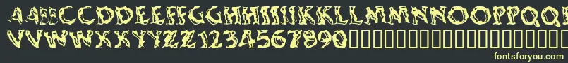Shakingsalsa Font – Yellow Fonts on Black Background
