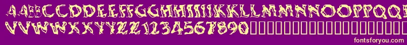 Shakingsalsa Font – Yellow Fonts on Purple Background