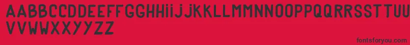 DkerPoster Font – Black Fonts on Red Background