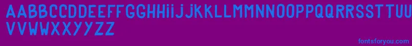DkerPoster Font – Blue Fonts on Purple Background