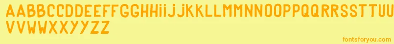 DkerPoster Font – Orange Fonts on Yellow Background