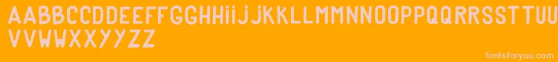 DkerPoster Font – Pink Fonts on Orange Background
