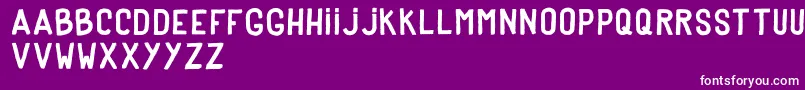 Fonte DkerPoster – fontes brancas em um fundo violeta