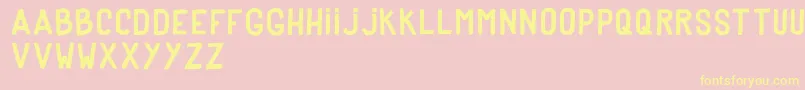 DkerPoster Font – Yellow Fonts on Pink Background