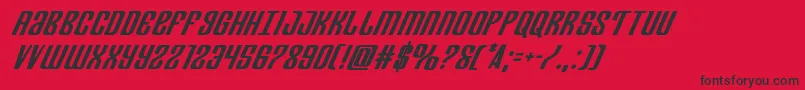 Departmenthboldital Font – Black Fonts on Red Background