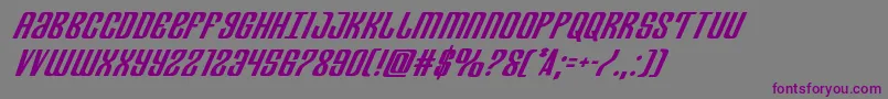 Departmenthboldital Font – Purple Fonts on Gray Background